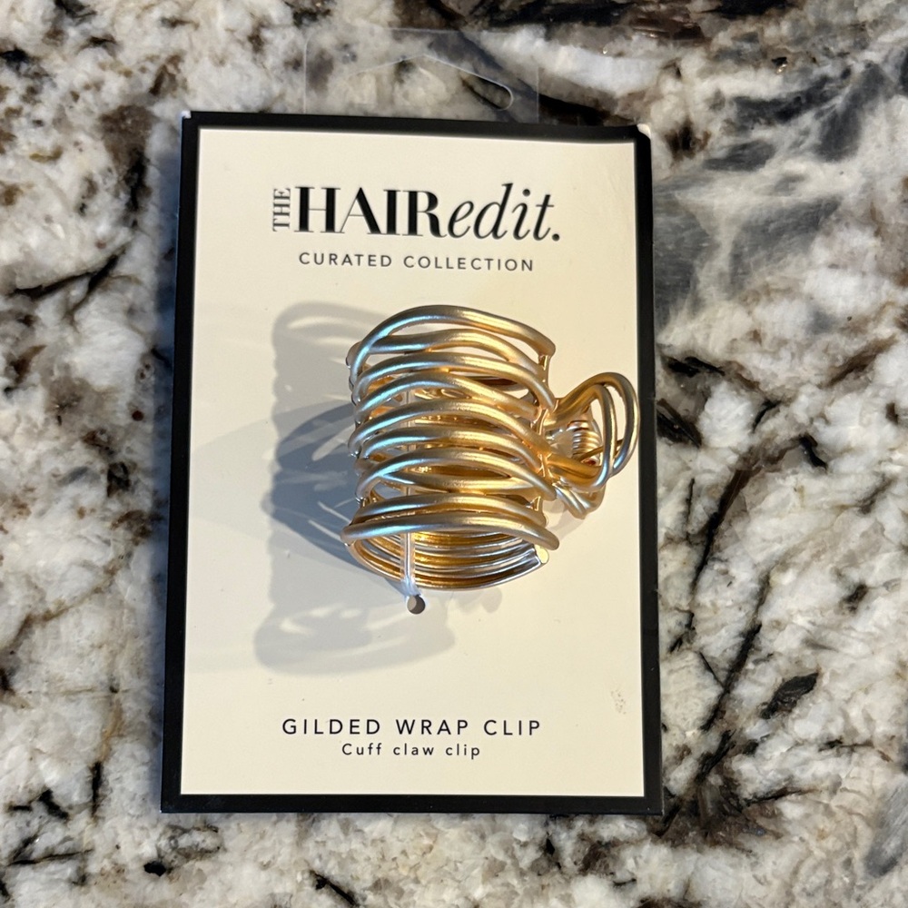 Gilded Wrap Clip Gold Cuff Claw Clip